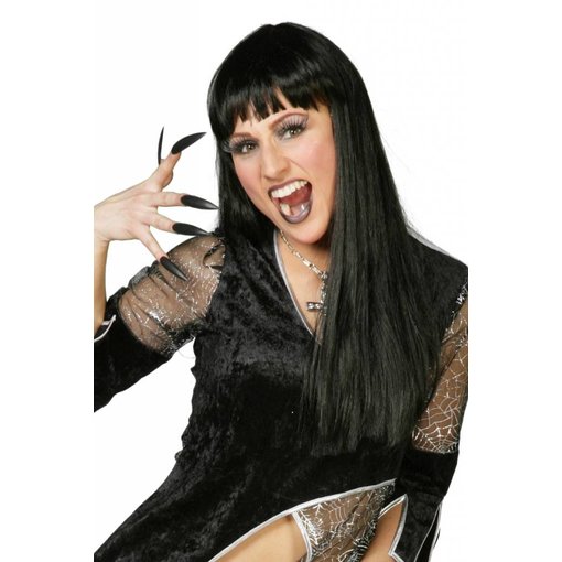 Pruik ponny deluxe zwart