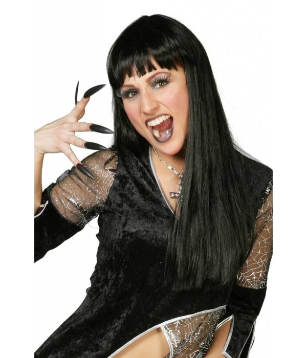 Pruik ponny deluxe zwart