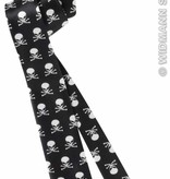 Satijnen stropdas met schedels