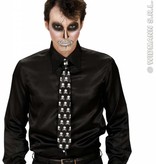 Satijnen stropdas met schedels