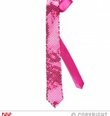 Stropdas roze pailletten