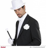 Hoge hoed fluweel wit