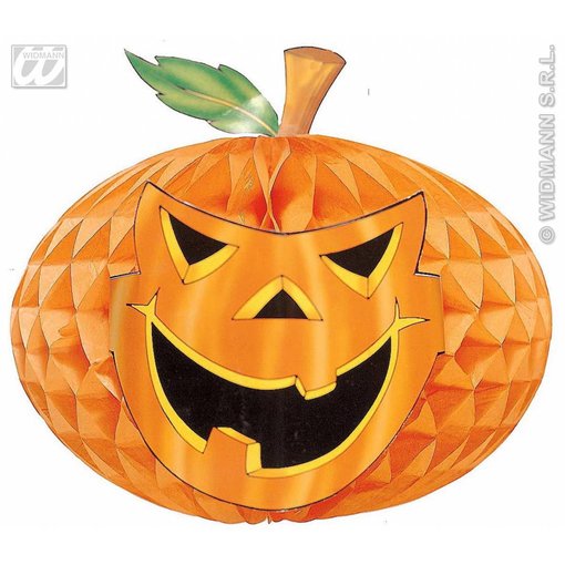 Neon jumbo decoratie pompoen 76cm