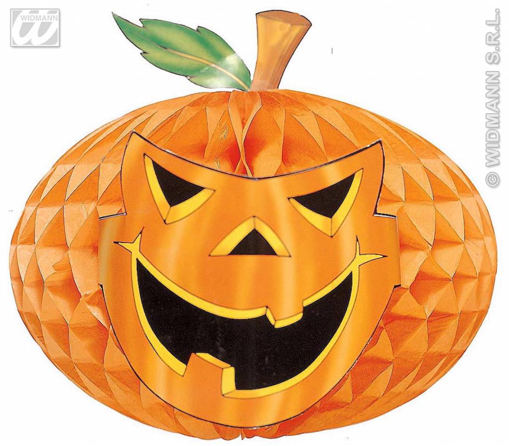 Neon jumbo decoratie pompoen 76cm