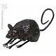 Glitter muis zwart 8,5cm