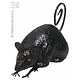 Glitter muis zwart 12cm