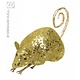 Glitter muis goud 12cm