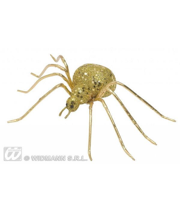 Glitter spin goud 6,5cm