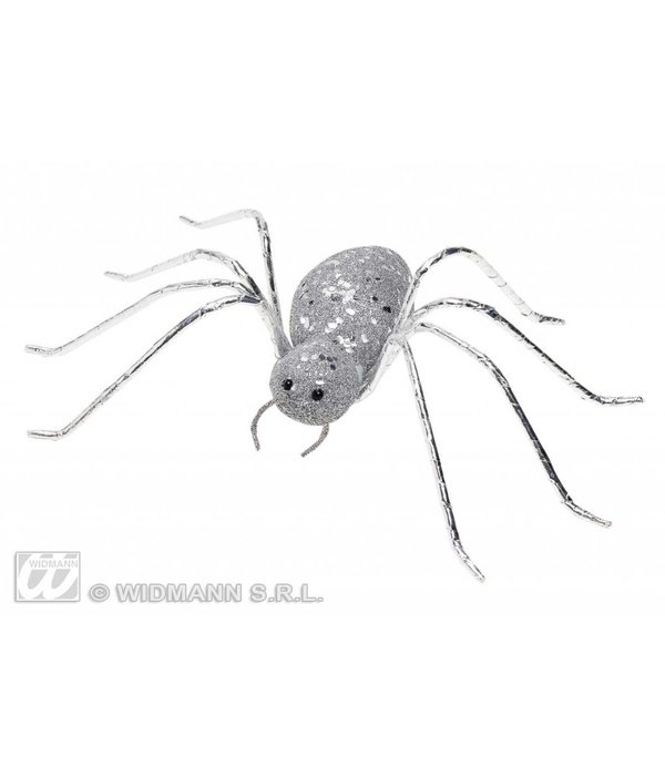 Glitter spin zilver 14,5cm