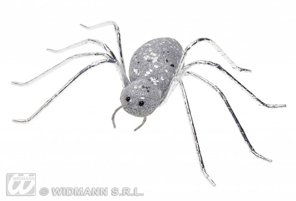 Glitter spin zilver 14,5cm