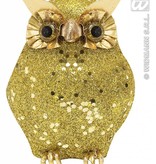 Glitter uil goud 10,5cm