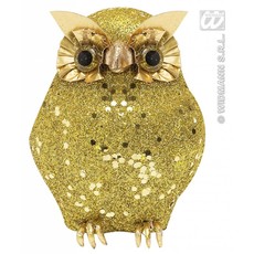 Glitter uil goud 10,5cm