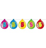 Vlaggenlijn ballonnen 5 jaar