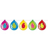 Vlaggenlijn ballonnen 6 jaar