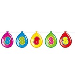 Vlaggenlijn ballonnen 8 jaar