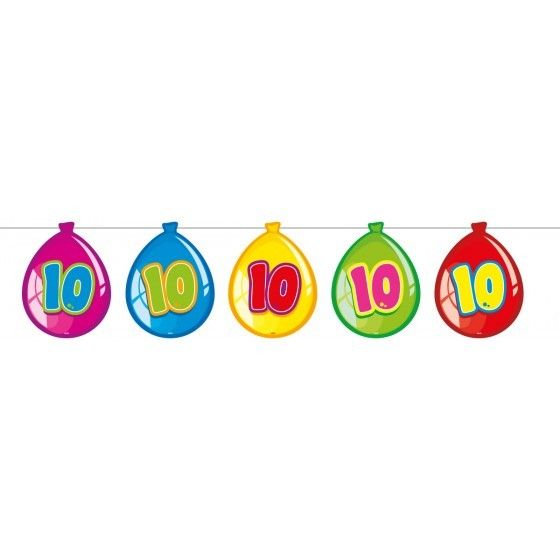 Vlaggenlijn ballonnen 10 jaar afbeelding