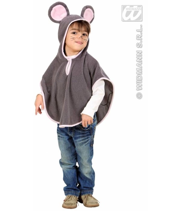 Poncho pluche kleine muis