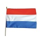 Vlag stof Nederland 30x45 cm op stok