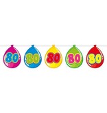 Vlaggenlijn ballonnen 80 jaar