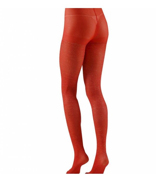 Panty 40den glitter rood