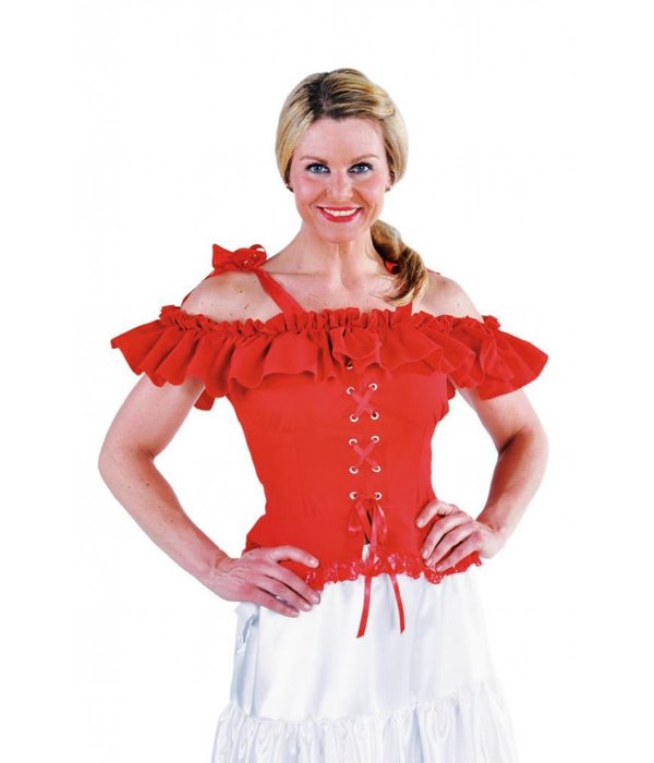 Carmen blouse rood