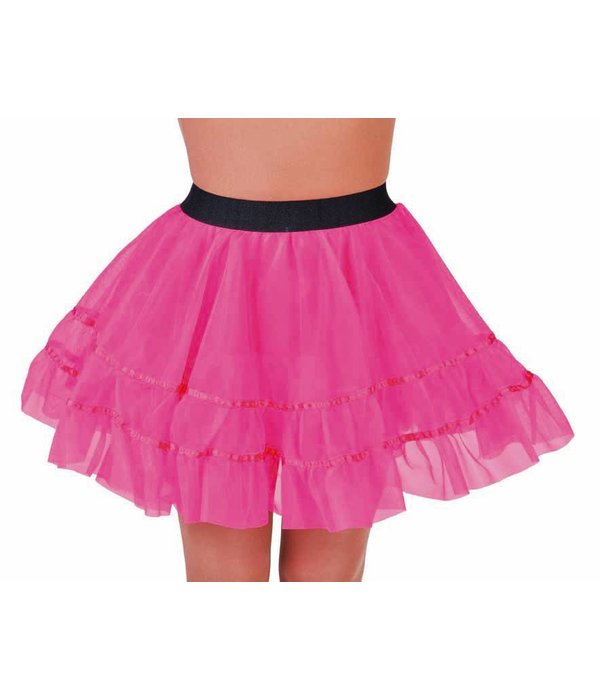 Petticoat kort roze met brede elastiek -