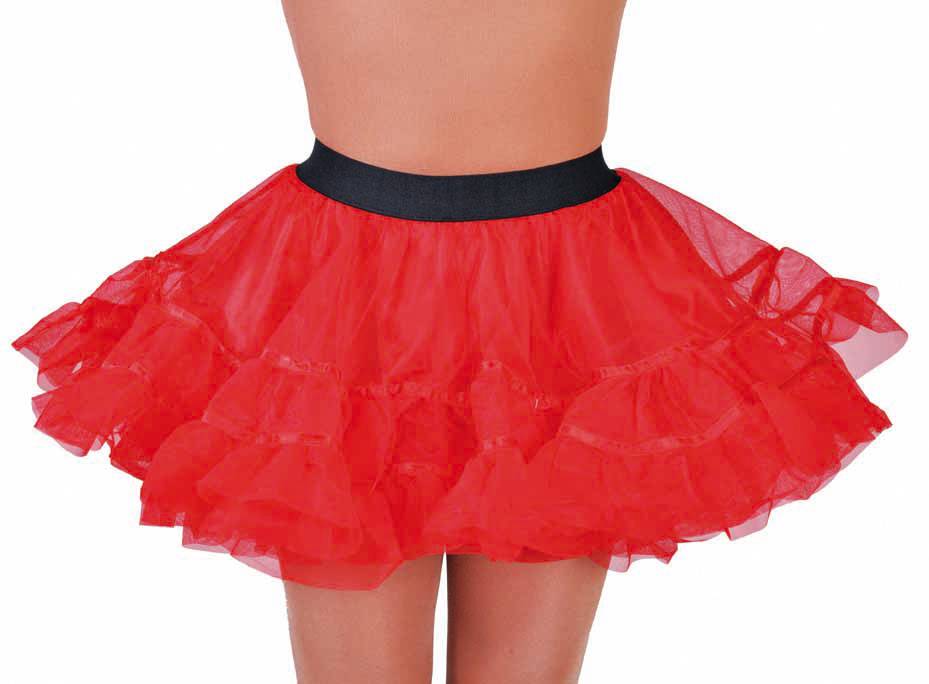 Petticoat kort rood brede elastiek