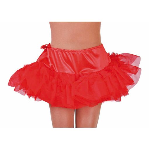 Petticoat kort rood met tunnel