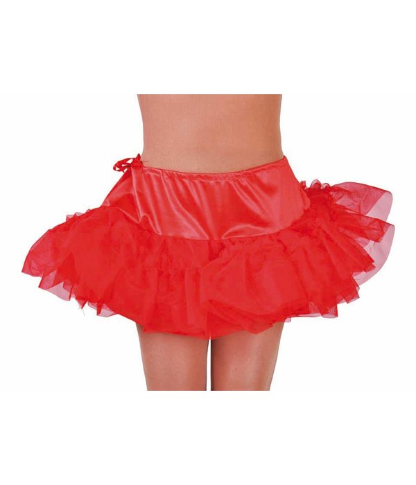 Petticoat kort rood met tunnel