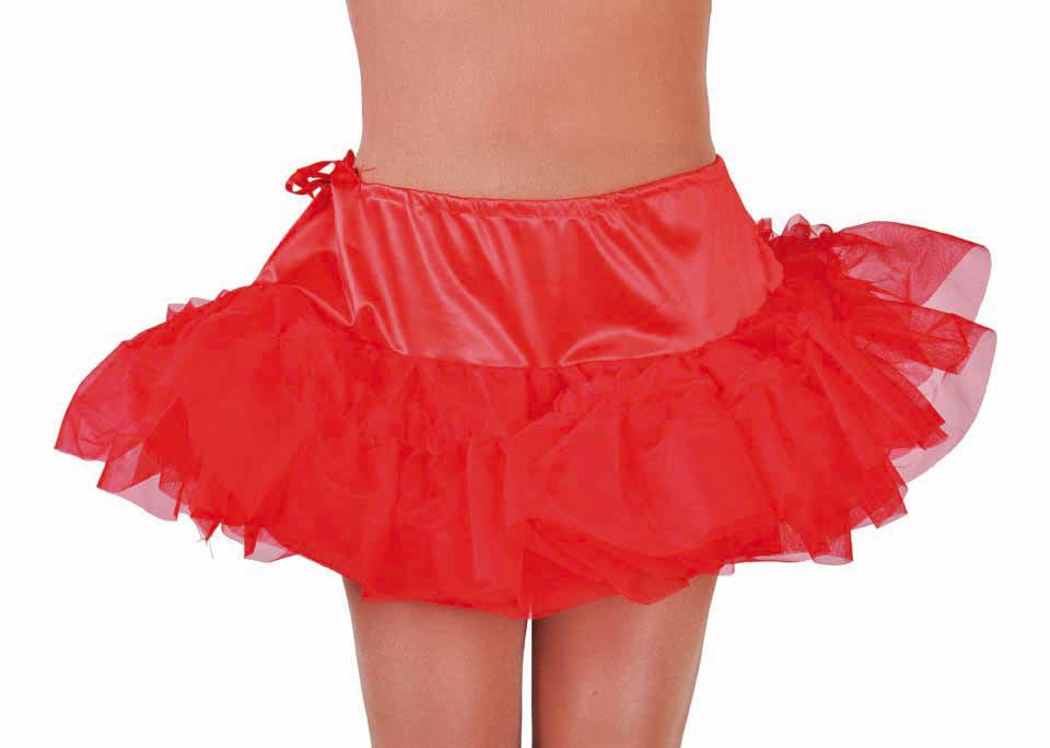 Petticoat kort rood met tunnel afbeelding
