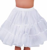 Petticoat kniehoogte wit met elastiek luxe