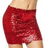 Top/Rok pailletten rood