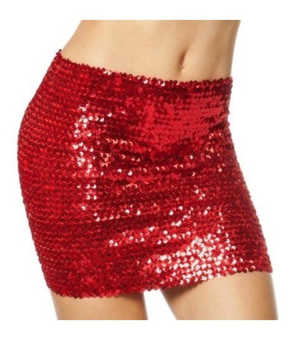 Top/Rok pailletten rood