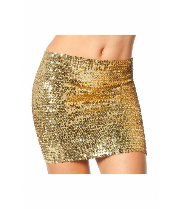 Top/Rok Pailletten Goud