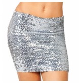 Top/rok pailletten zilver