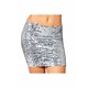 Top/rok pailletten zilver