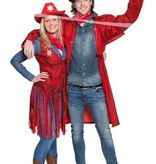 Cowboy Toppers gilet met franjes rood