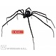 Buigbare zwarte spin 110cm