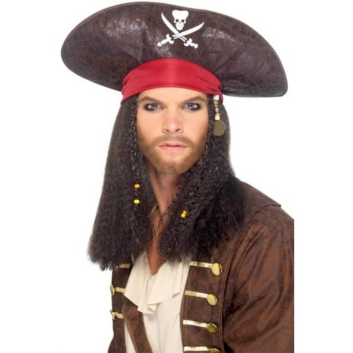Piratenhoed met haar