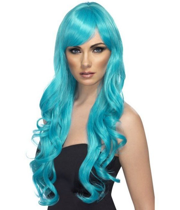 Desire pruik lang aqua