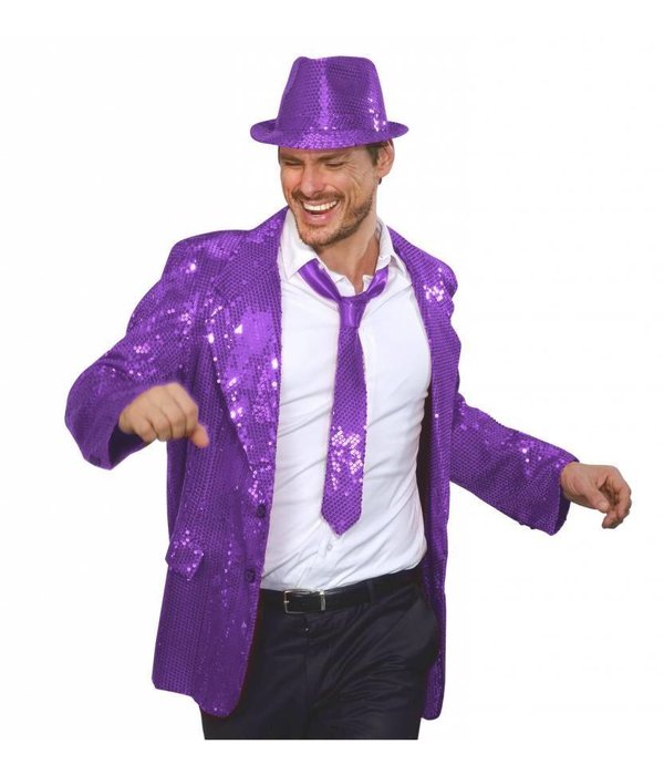 Paarse stropdas paillet