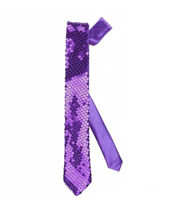 Paarse stropdas paillet