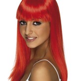 Glamourama pruik neon rood