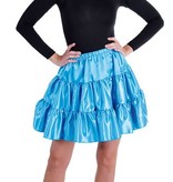 Volangen rok kort turquoise