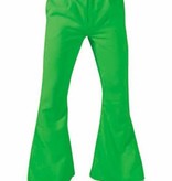 Hippie disco broek fluor groen man
