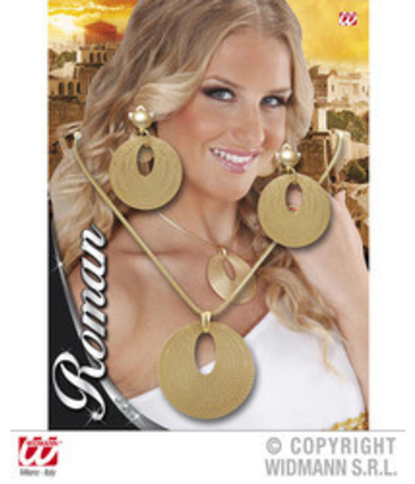Set Romeinse ketting + oorbellen