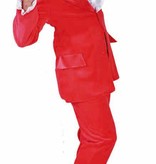 Kostuum rood velours stretch