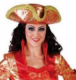 3-spits hoed markies rood