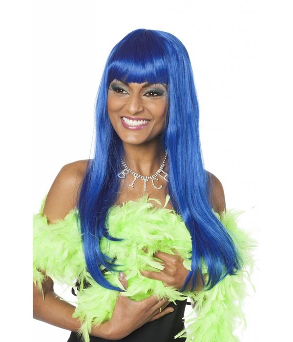 Lange bobline de luxe blauw