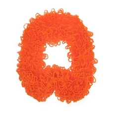 Sjawl met franjes fluor oranje